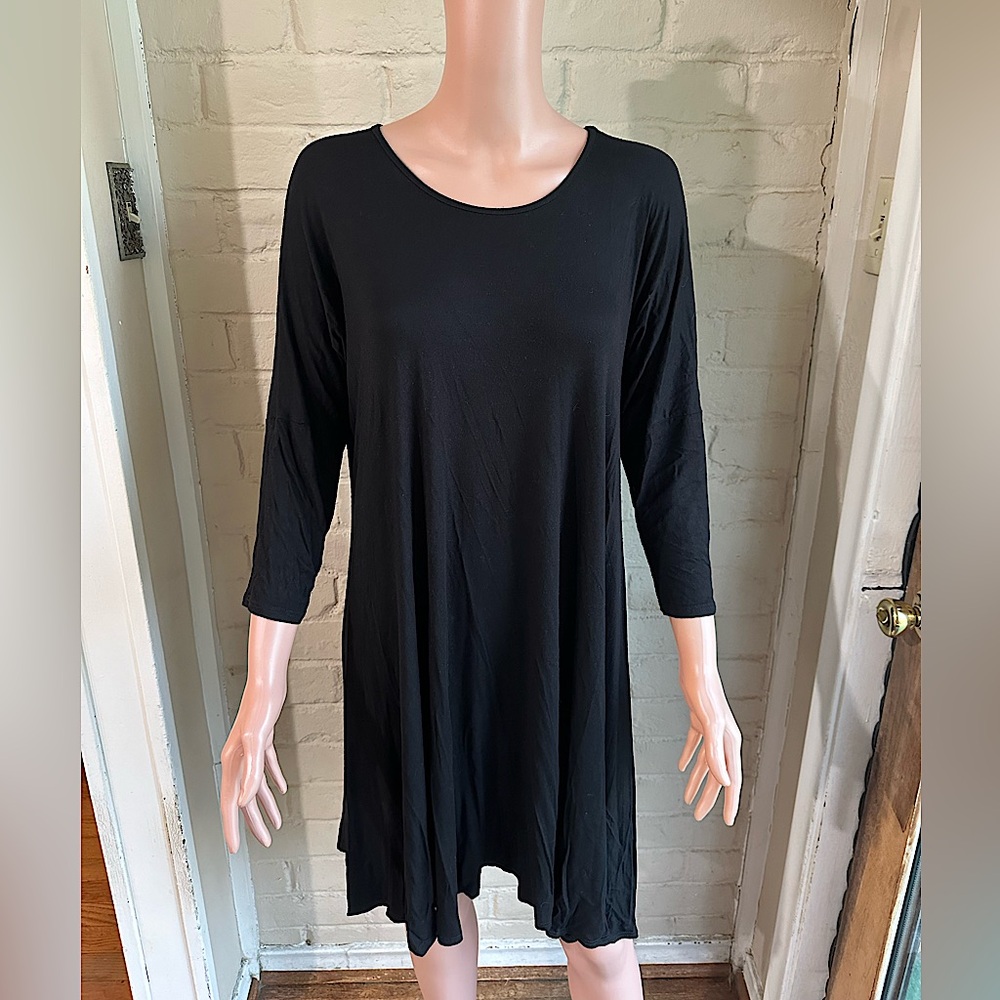 Charlotte Russe size XL black long sleeve comfy stretchy basic casual dress